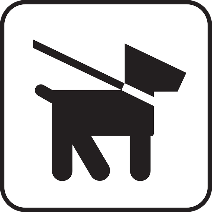 dogs on leash sign